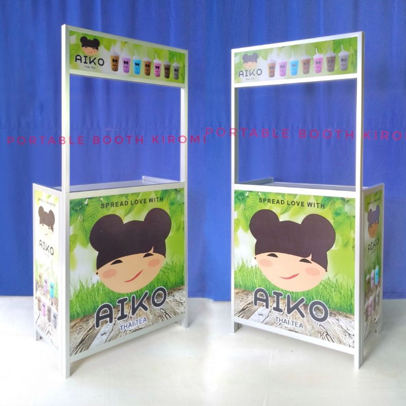 Booth Portable / Event Desk / Gerobak Lipat / Meja Stan / Meja Lipat Alumunium 80 x 40 x 170 cm