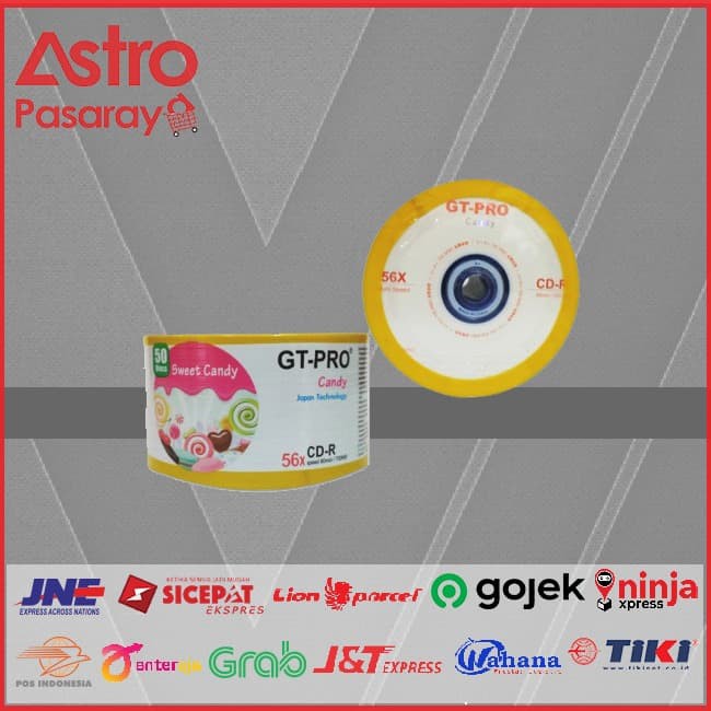 (100Pcs) CD-R 56X GT-PRO Candy Bulk 50