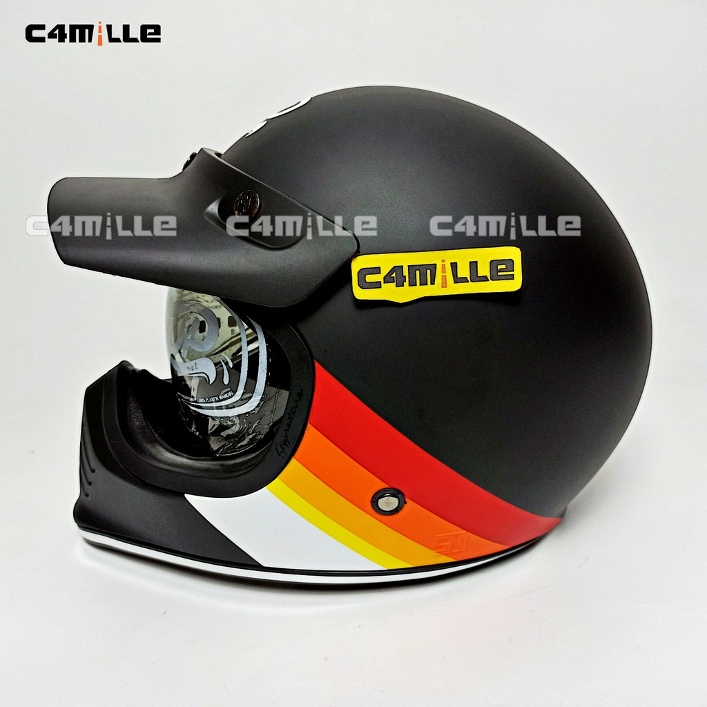 HELM JPX SIGNATURE JP RETRO SG 02 BLACK DOFF FULL FACE RETRO