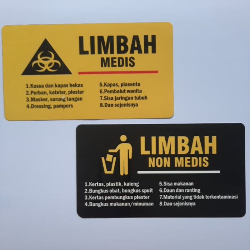 Jual Stiker Limbah Medis Limbah Dan Limbah Non Medis Stiker Tempat Sampah Shopee Indonesia