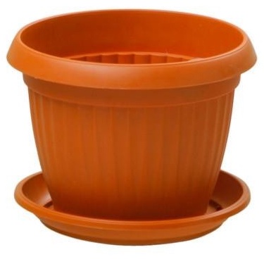 EMBER POT BUNGA FLORENCE + TAPAK 18CM/WADAH PUPUK TANAM TANAMAN KEBUN BUNGA POHON/PERLENGKAPAN BERKEBUN/POT PVC BERKUALITAS