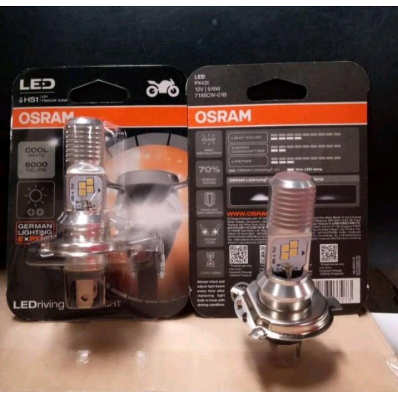 OSRAM LED HS1/H4 AC.DC ORIGINAL- R15 - CBR 150 - VIXION - MX KING - 6000 K - COOL WHITE - PUTIH