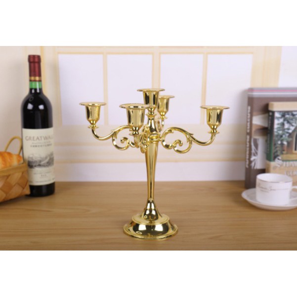 Candle Holder Tempat Lilin Arab Bahan Logam Keramik Cabang 5