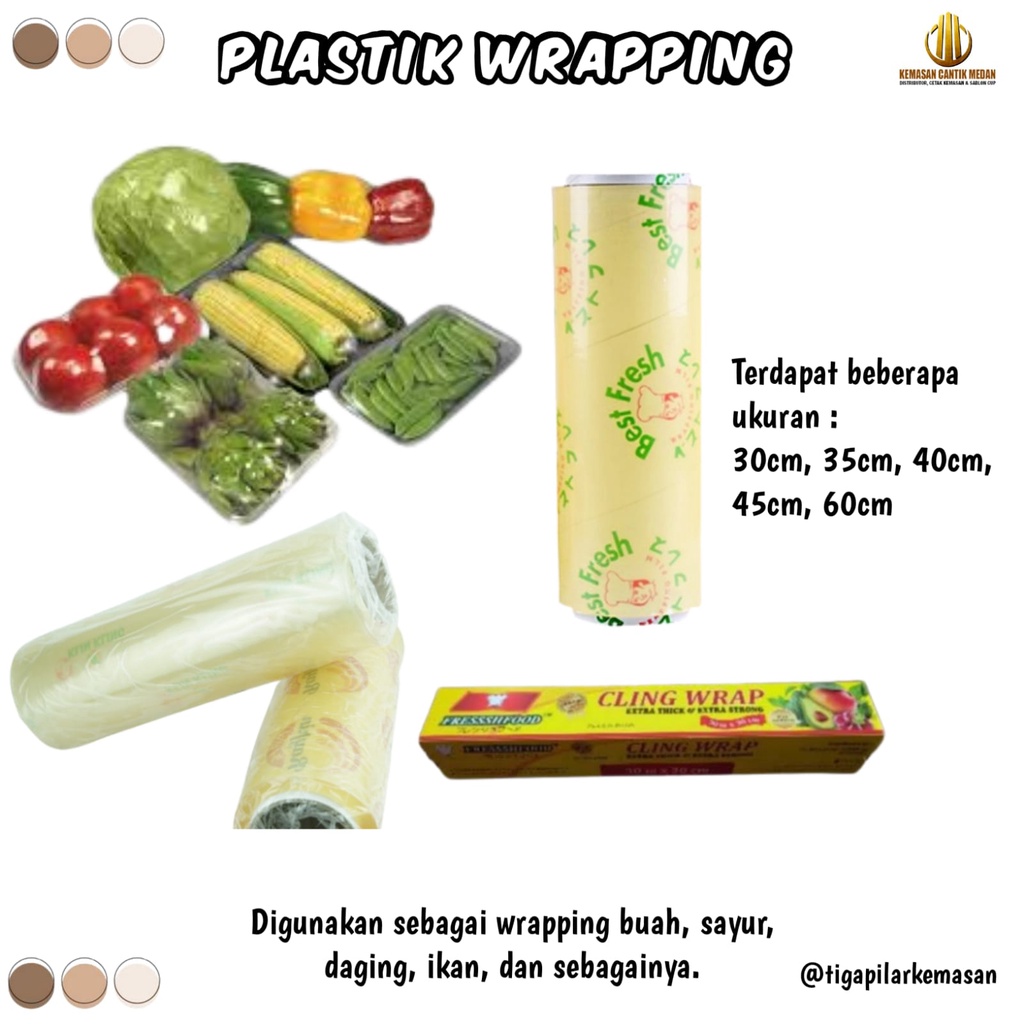 plastik wrapping buah/wrapping plastik parcel ukuran 45cm