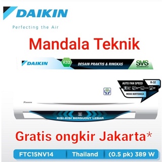 AC DAIKIN 1/2 PK FTC15NV14 / FTC15 THAILAND STANDART SPLIT R32 1/2PK R 32  0.5 PK 05 PK 0,5 PK 0.5PK 05PK 0,5PK