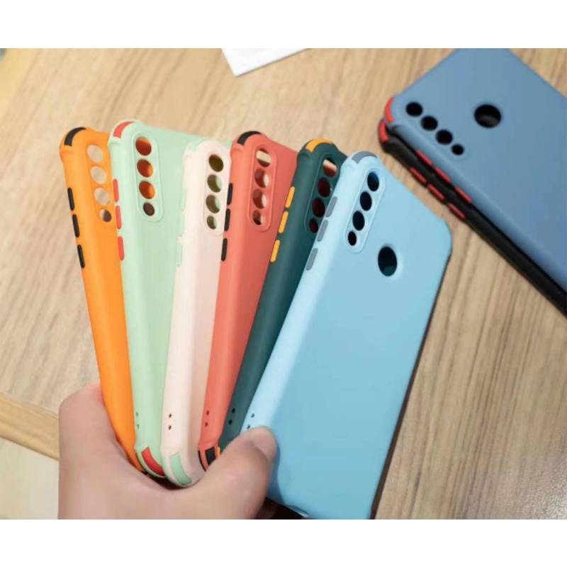 Softcase Macaron Crack REALME 8/8 PRO/A3S/C1/C2/A1K/C11 2020/C11 2021/C12/C15/C20/C25