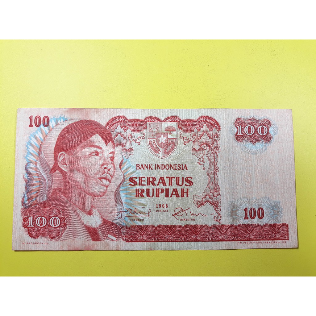 Uang Kuno Indonesia 100 Rupiah Tahun 1968 VF