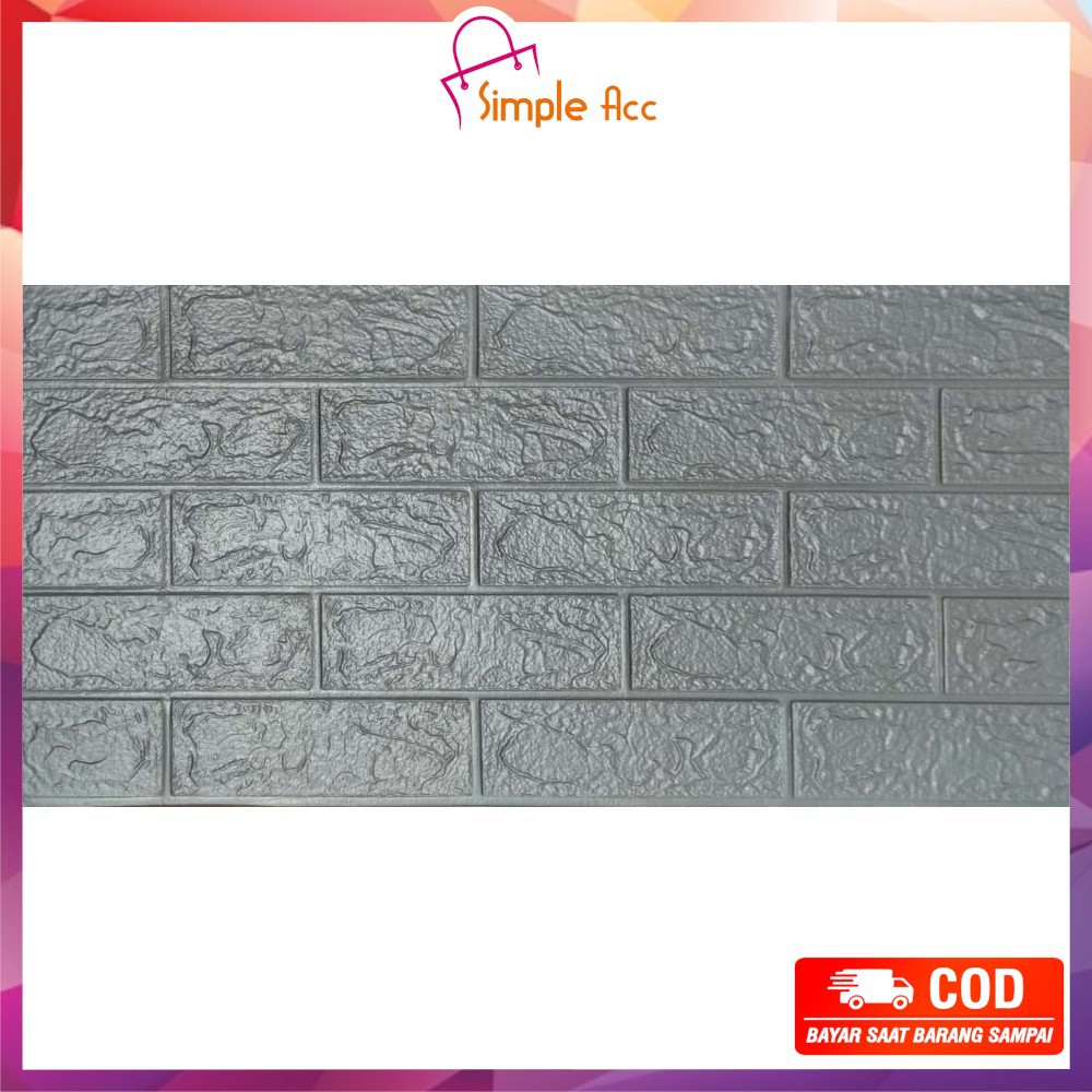 ~COD~ DO-C206 Wallpaper Dinding Foam 3D Kecil Motif Batu Bata/Walpaper Stiker Dinding Dekorasi Kamar-Batu Bata ABUMUDA