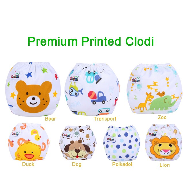 PRINTED Clodi Diaper Popok Kain Berkancing | Popok Bayi Anti Bocor