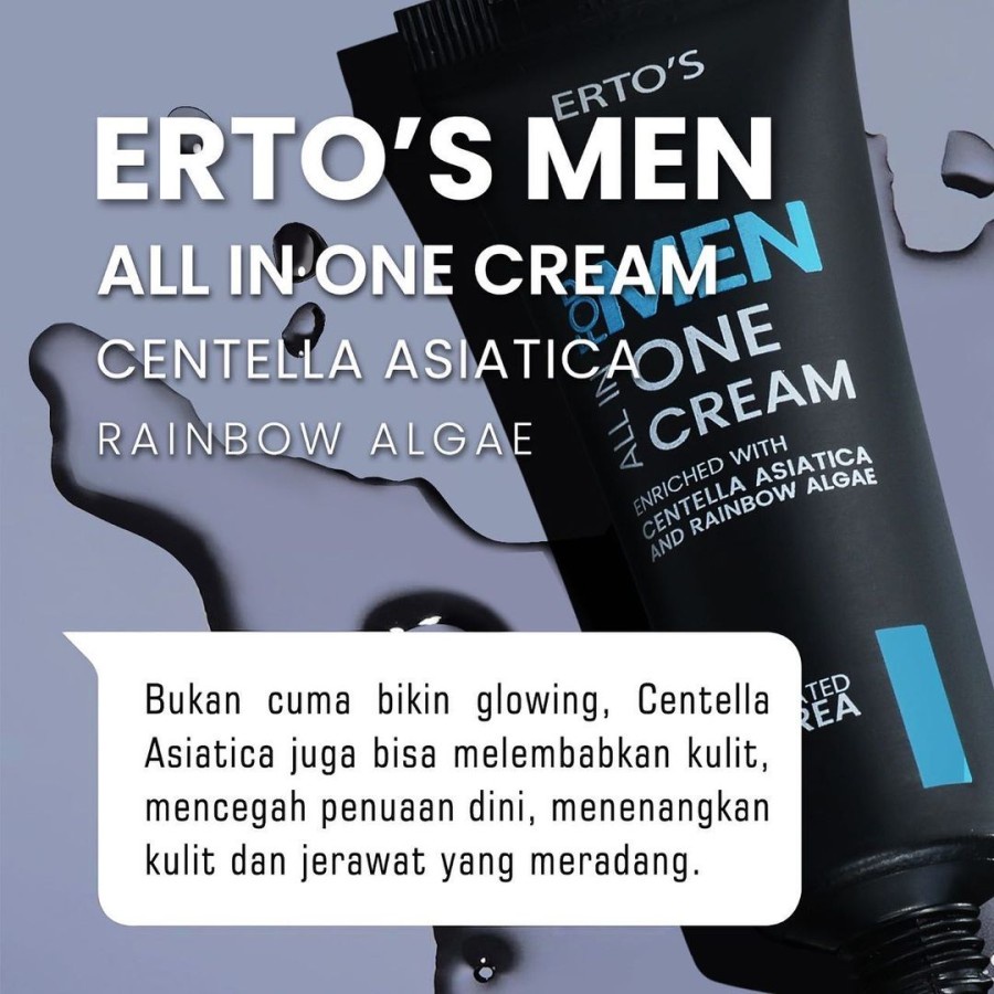 Pemutih Wajah Pria Ertos All In One Cream For Men Skin Care Original 100% BPOM