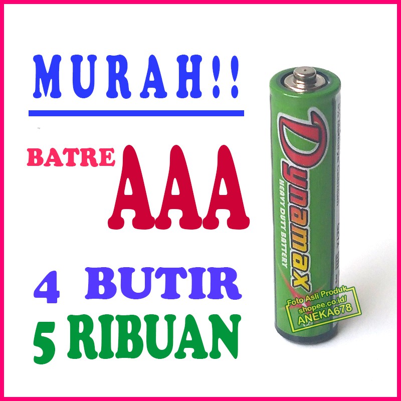 AAA DYNAMAX BATERAI BATRE MURAH