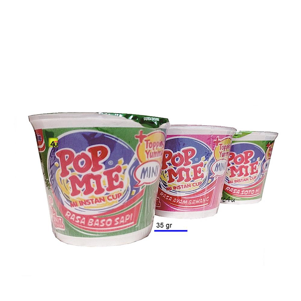 

POP MIE Mi Instan Mini Baso Sapi, Ayam Bawang & Soto Mie Cup 40gr