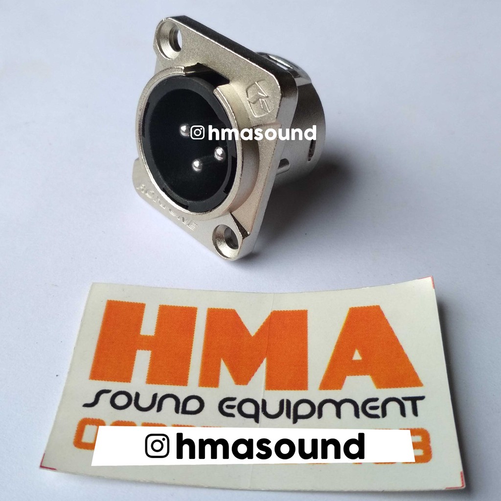 Socket Soket Body XLR Canon Male Roxtone RX3MD-NT