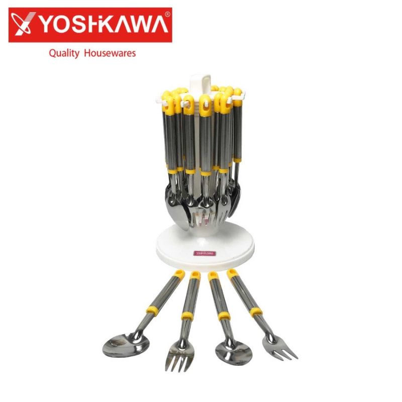 SENDOK GARPU SET CUTLERY SET SENDOK GARPU MAKAN STAINLESS STEEL YOSHIKAWA