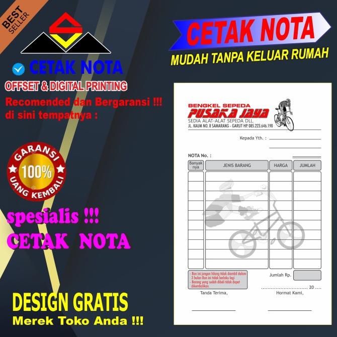 

Cetak Nota 20 buku 2 ply NCR 1/2Folio