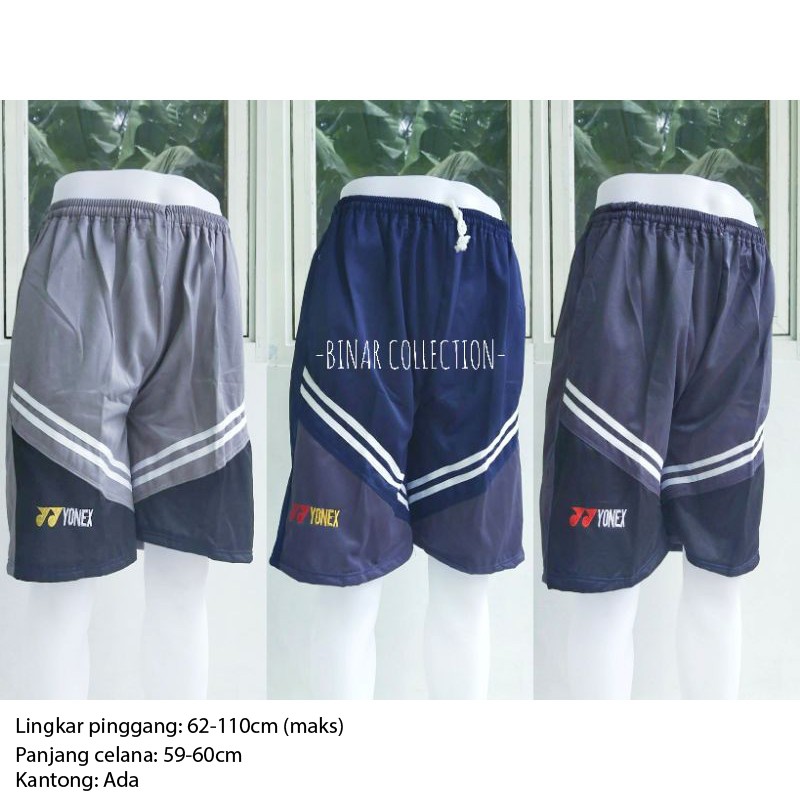 Celana pendek santai Yoneck pria kolor bapak allsize fit xxl - xxxl cowok murah harian Super Jumbo