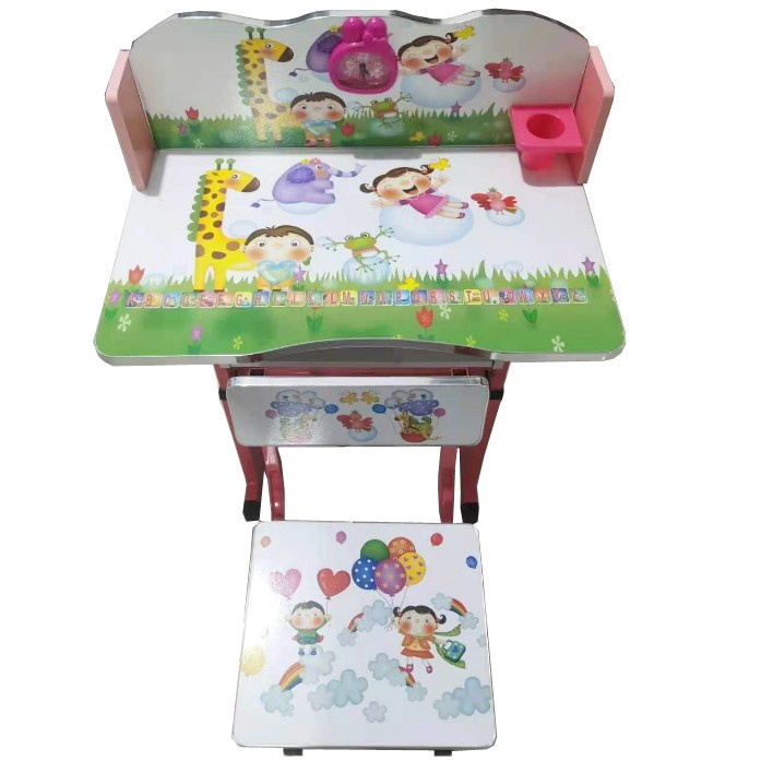 TaffHOME Meja Kursi Belajar Anak Motif Kartun Lucu 45 x 70cm - WBP20