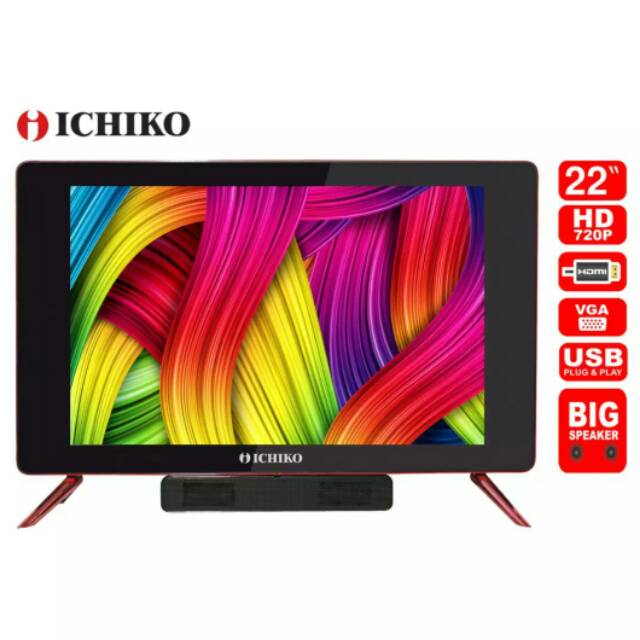 ICHIKO LED TV 22 inch S2219 usb plug & play hdmi