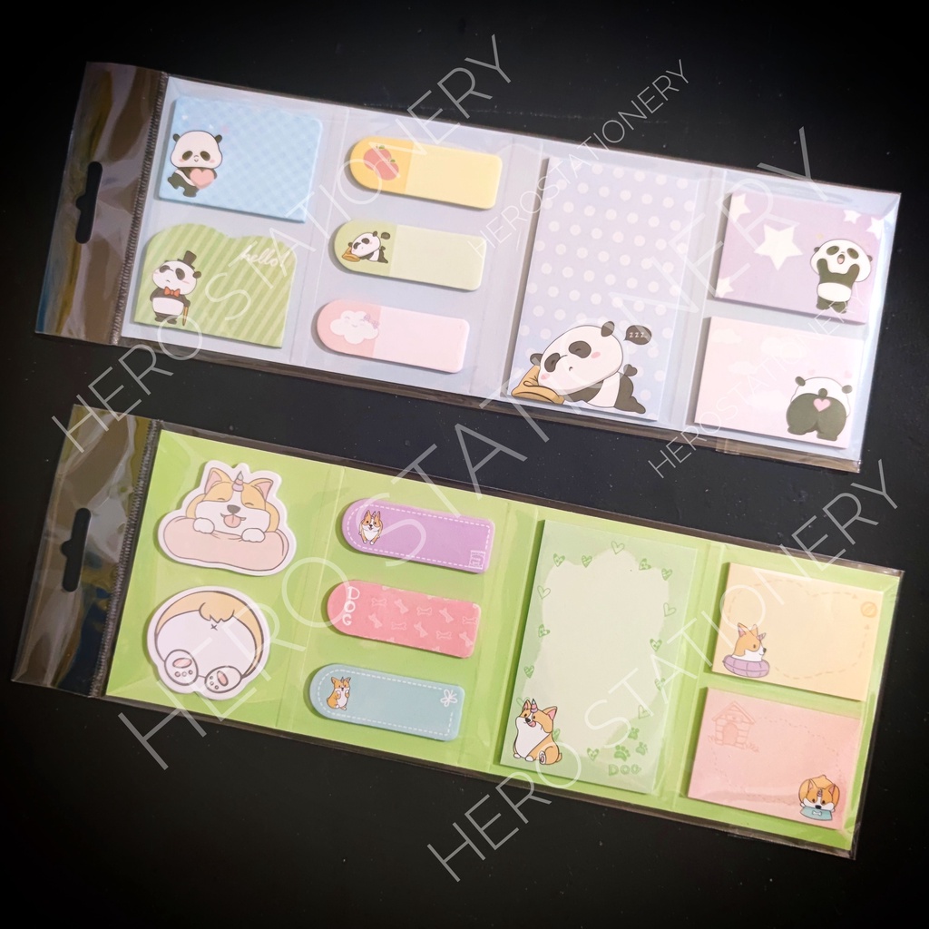 

Memo stick sticky note kertas tempel joyko warna corgi panda MMS-34