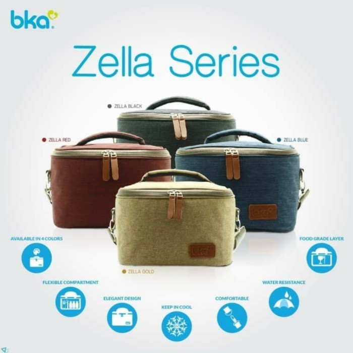 BKA Zella Cooler Bag Tas Thermal Insulation Bag Free Ice gel Botol ASI