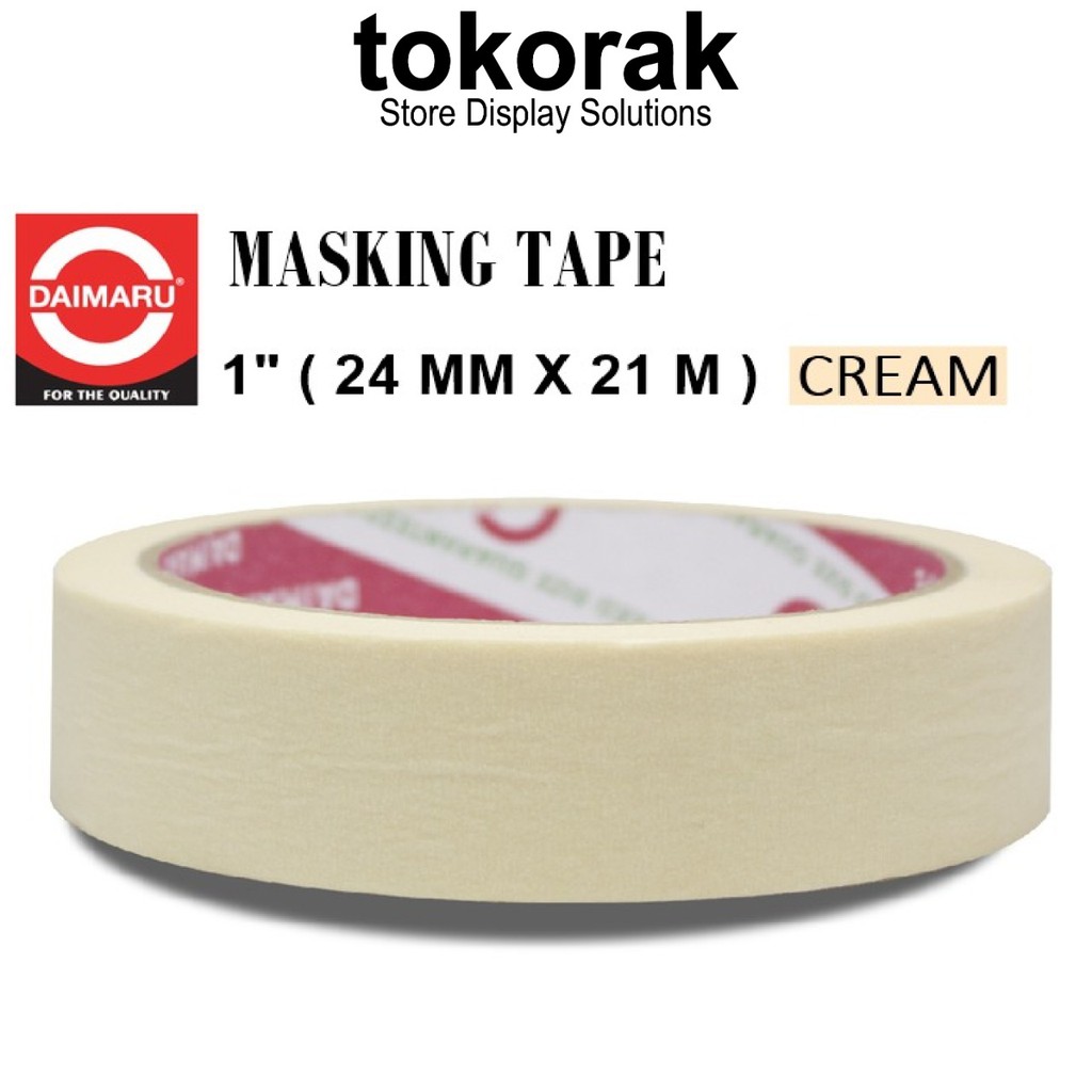 LAKBAN KERTAS DAIMARU 1 INCH 24MM X 21MM - MASKING TAPE - OPP TAPE