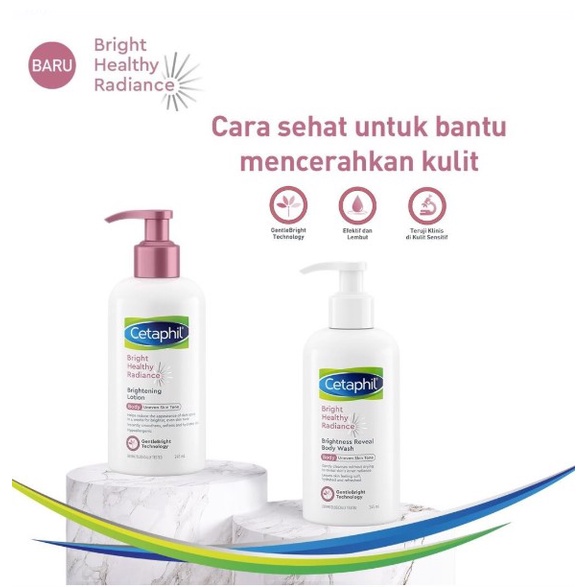 Cetaphil Bright Healthy Radiance Brightening Lotion 245ml Lotion untuk Melembapkan &amp; Mencerahkan Kulit Tubuh