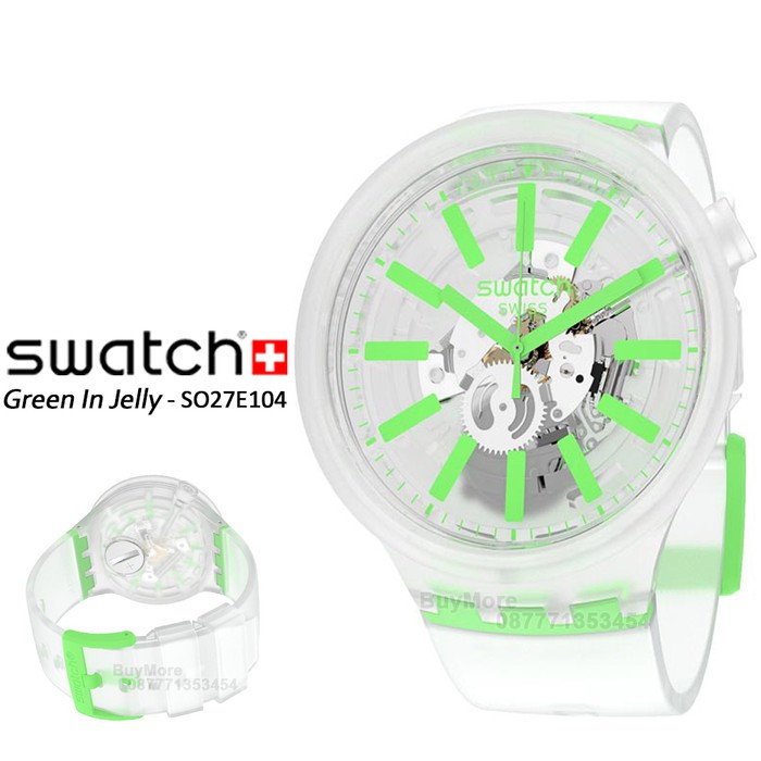 JAM TANGAN PRIA SWATCH SO27E104 BIG BOLD GREENINJELLY ORIGINAL