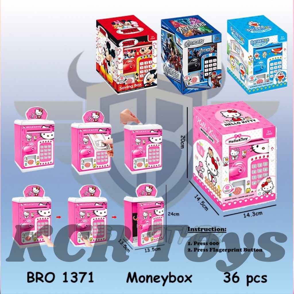 Celengan Mesin ATM Bank Brankas Tabungan Password Sidik Jari Mainan Anak Mini Murah BRO1371