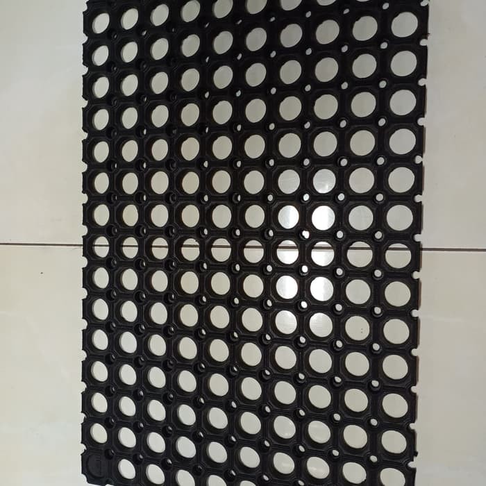 Keset Karpet Karet anti slip kamar mandi 40 x 60 cm hitam / anti licin