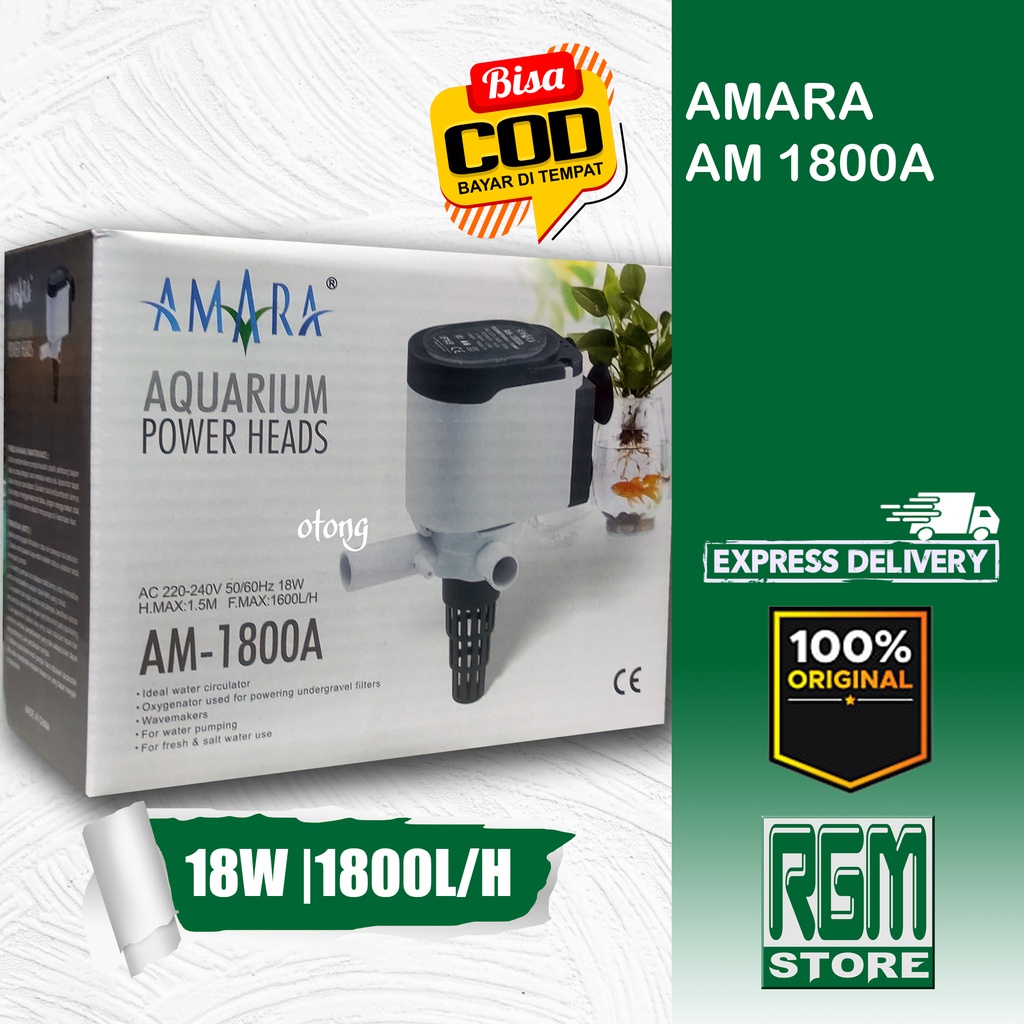 Amara AM 1800A AM 1800 AM1800 A AM1800A Mesin Pompa Power Head filter aquarium