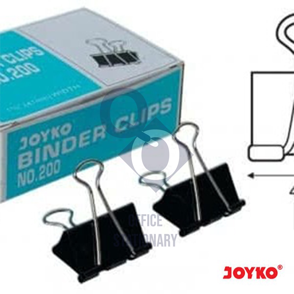 

Binder clip 200 joyko / Klip Kertas Hitam 200