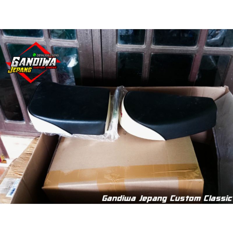 jok pisah Honda C70 c50 - jok pispot Honda C70 c50 warna putih hitam