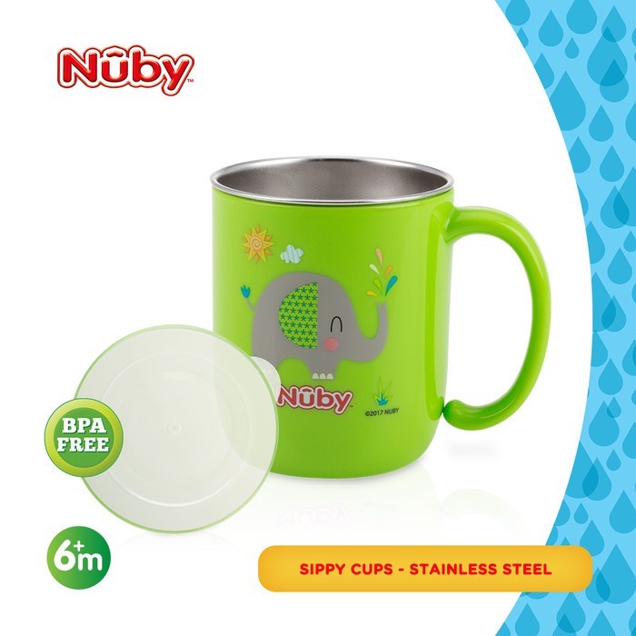 NUBY Stainless Mug With Lid Elephant