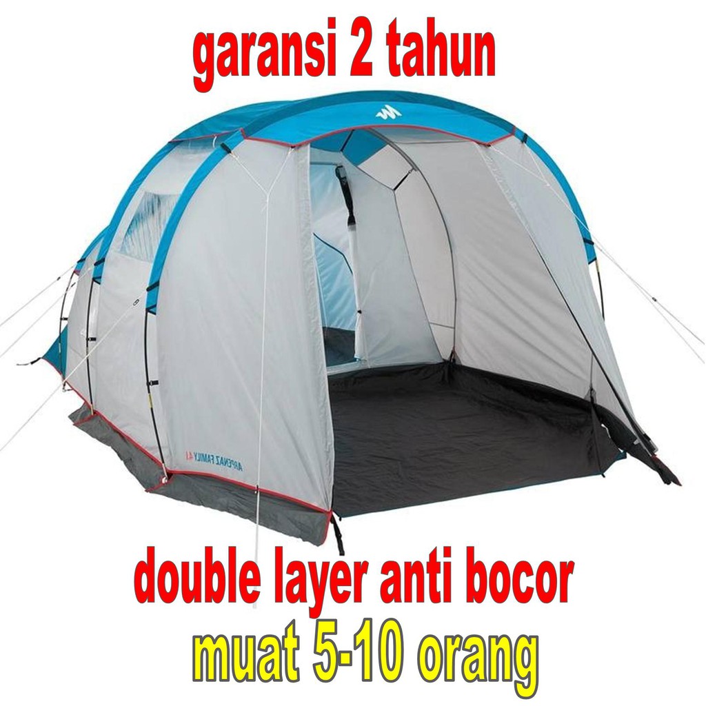 Tenda Camping Tent Kemping Besar Kapasitas 4 10 orang person people man Keluarga Family waterproof