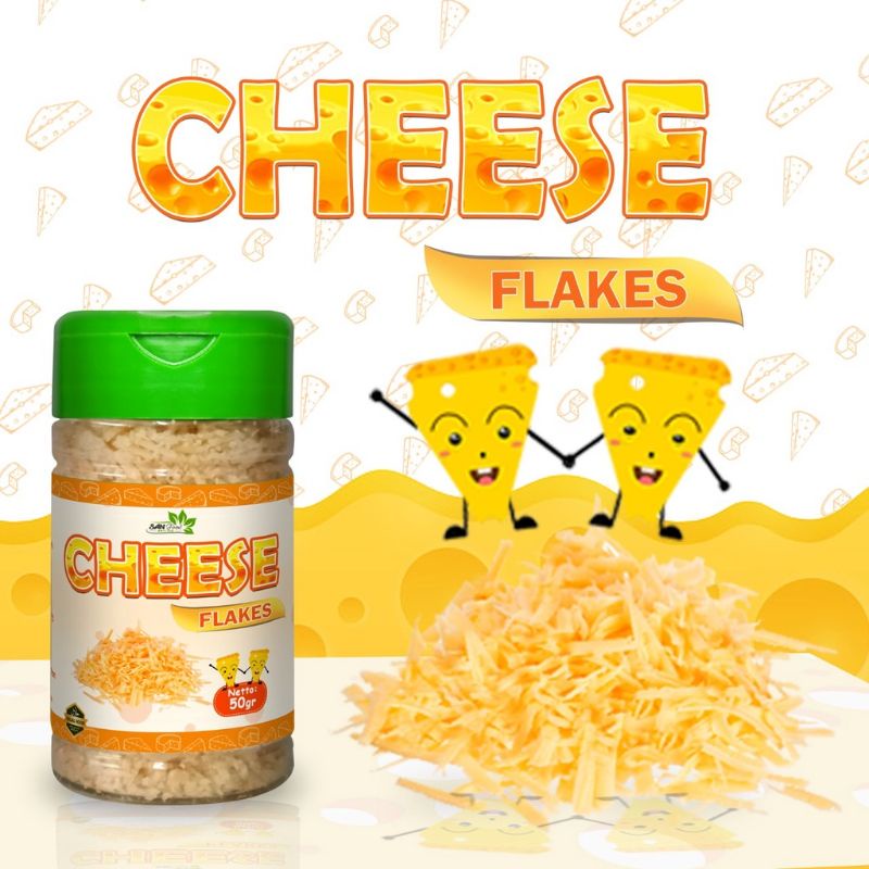 

Sanfood Cheese Flakes Bubuk Keju 50gr Keju Tabur Kemasan botol