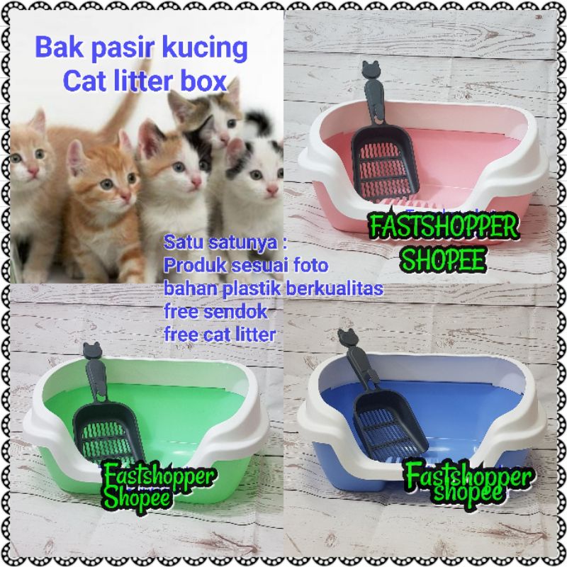 BAK PASIR KUCING CAT LITTER BOX EXCLUSIVE FREE SENDOK