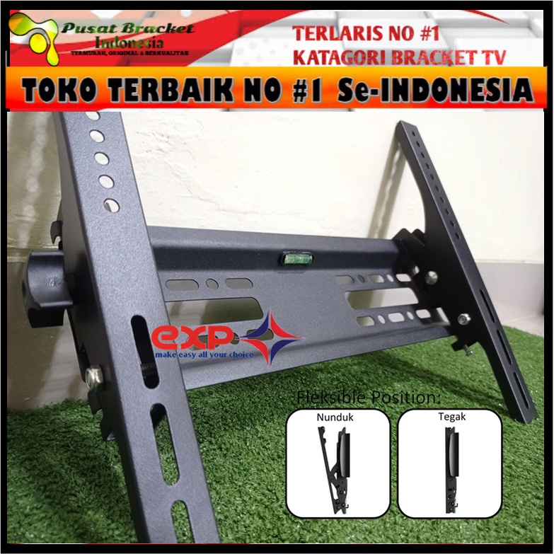 Bracket TV PANASONIK 21&quot; s/d 40&quot; waterpass GARANSI 100% COCOK!!! IMPORT QUALITY