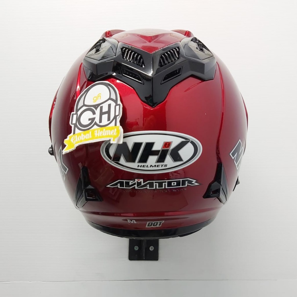 HELM HALF FACE NHK AVIATOR DOUBLE VISOR ROYAL RED