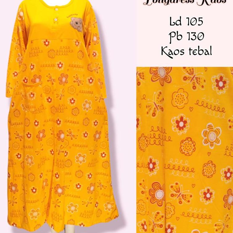 SBR.25Au22ј ‣ Daster Longdres Kaos Tebal Klok nyaman dipakai