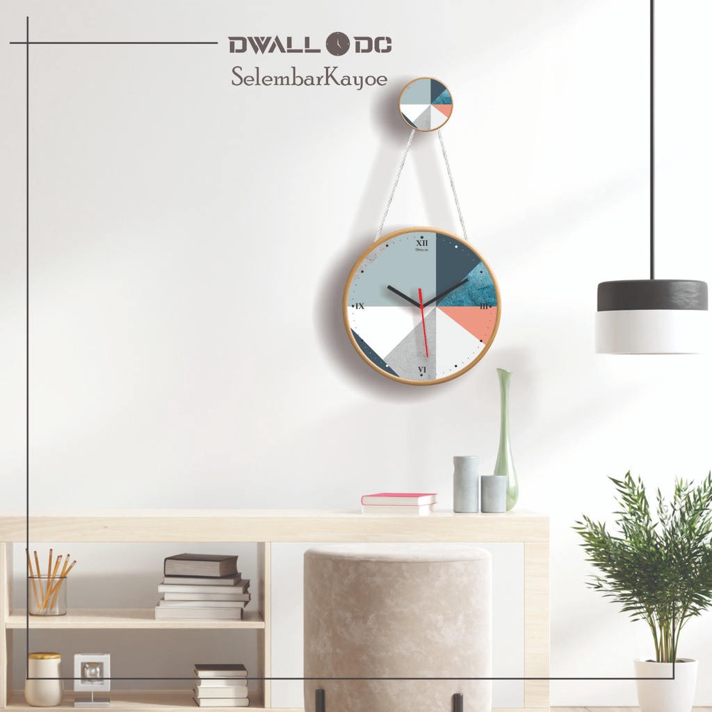 JAM DINDING GANTUNG - MULTICOLOR GTG - JAM DINDING KAYU AESTHETIC  [SWEEP MOVEMENT SERIES] - Jam Dinding Minimalis -  | AESTHETIC ART MINIMALIS | HIASAN DEKORASI |- by Selembarkayoe