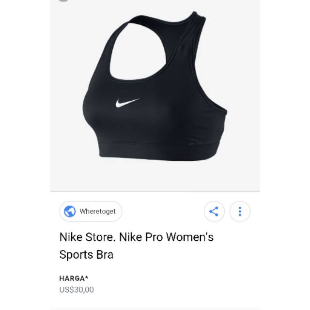 harga sport bra nike