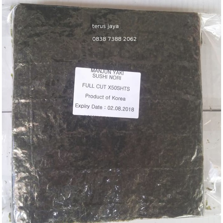 

Manjun Sushi Nori kemasan 50 lembar Rumput Laut Yaki Sushi Nori