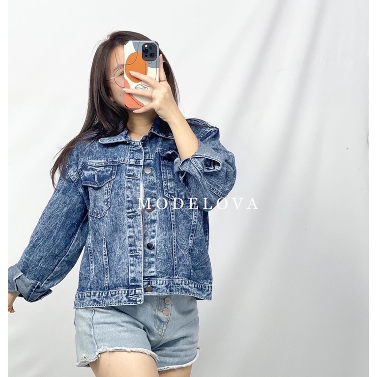 MDLV ~ Jaket Jeans Alphabet Ribbon Jaket Jeans Cewek Jaket Jeans Premium Jaket Jeans Import Good Quality Women Jeans Jaket Fashion Import