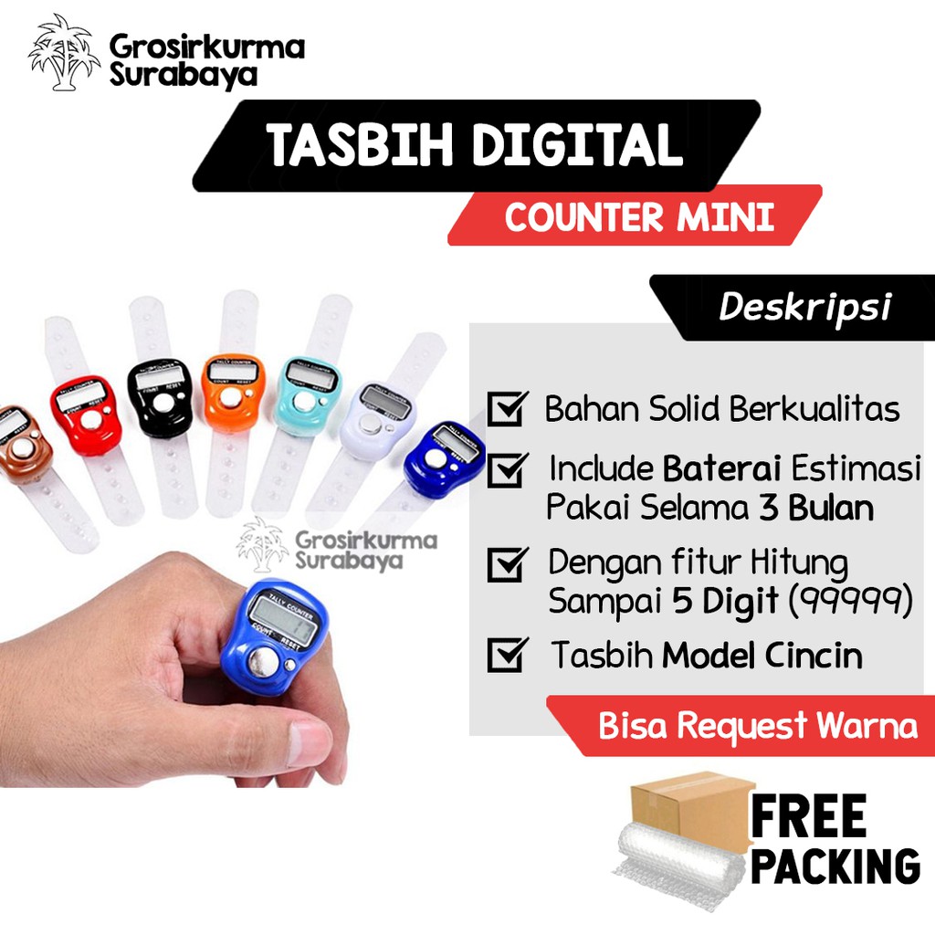 Tasbih Digital MINI MURAH Multifungsi Untuk Souvenir Pernikahan Miniatur Sholat Ibadah Dzikir Alarm