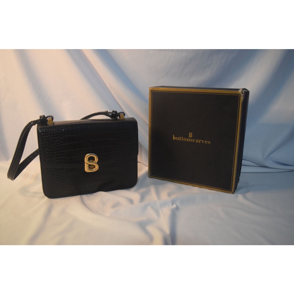 Buttonscarves Preloved The Audrey Bag Medium Black, original bag, tas wanita, tas mulus