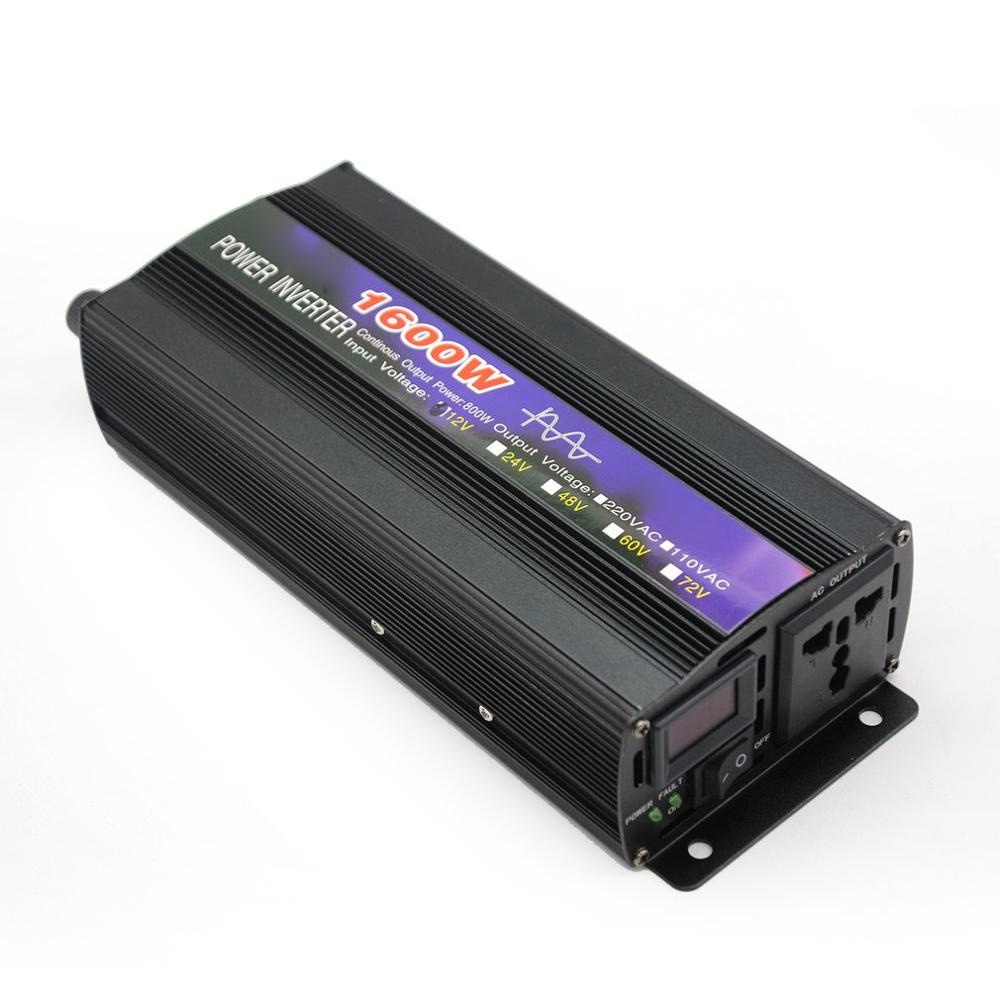 Power Inverter Pure Sine Wave Car Converter DC12to AC220V 1600W SY1000