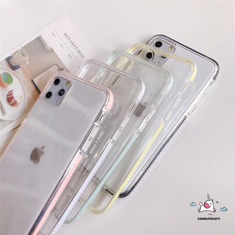 Soft Case Tpu Transparan Anti Jatuh Cover Iphone 6 6s 7 8 Plus X Xr Xs 11 Pro Max 12 Mini