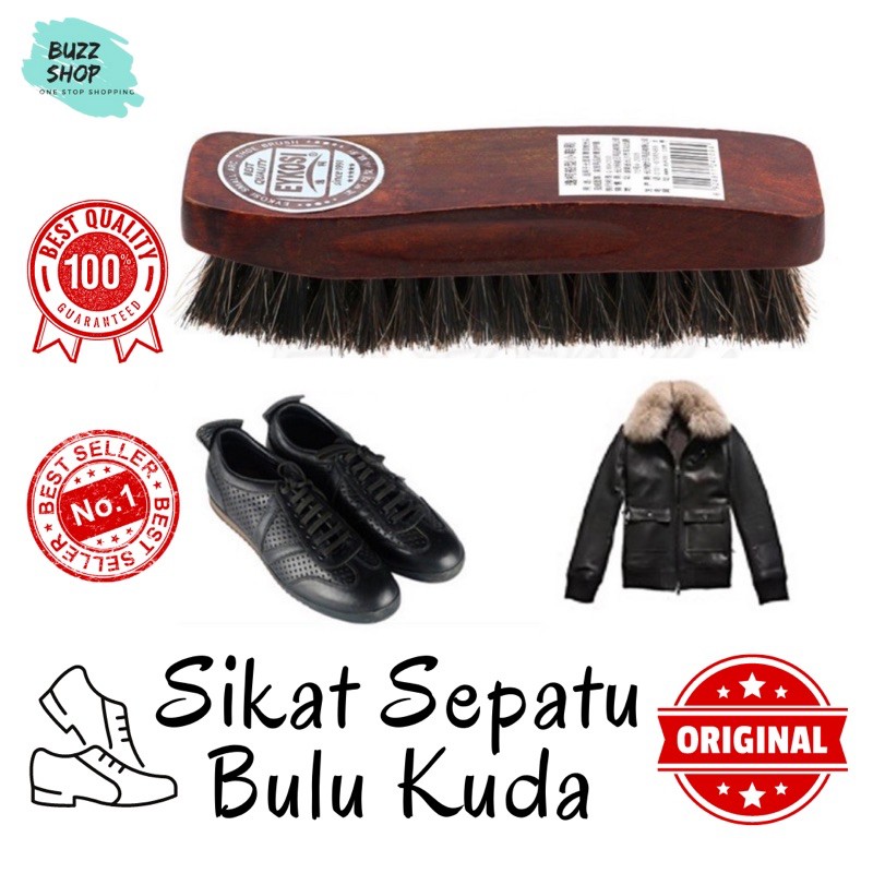 SIKAT SEPATU BULU KUDA Premium Shoe Cleaning Brush Horse Hair Sikat Semir dan Perbersih Sepatu Pria Wanita  MA-017