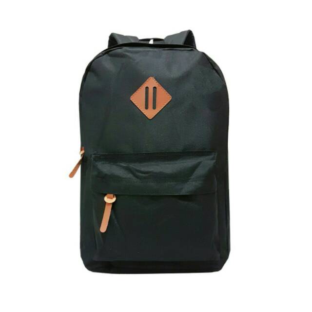 Tas ransel pria dan wanita polos tas distro pria tas fashion pria - Black