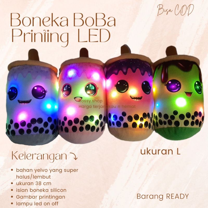 Boneka boba printingLED/boneka boba/boneka boba lampu LED